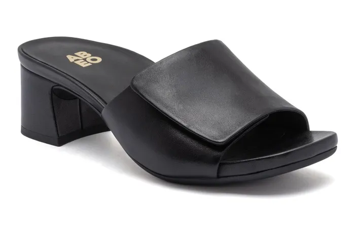 ABEO Footwear Avenue Slide Black Leather Women Dress