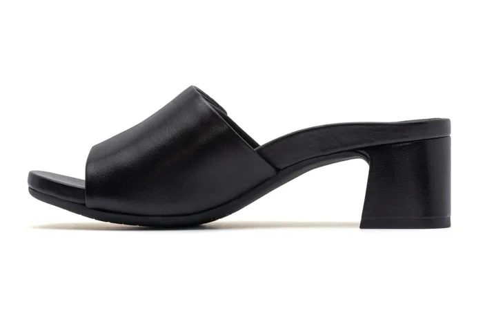 ABEO Footwear Avenue Slide Black Leather Women Dress