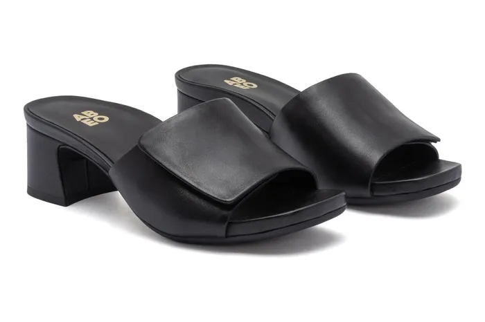 ABEO Footwear Avenue Slide Black Leather Women Dress