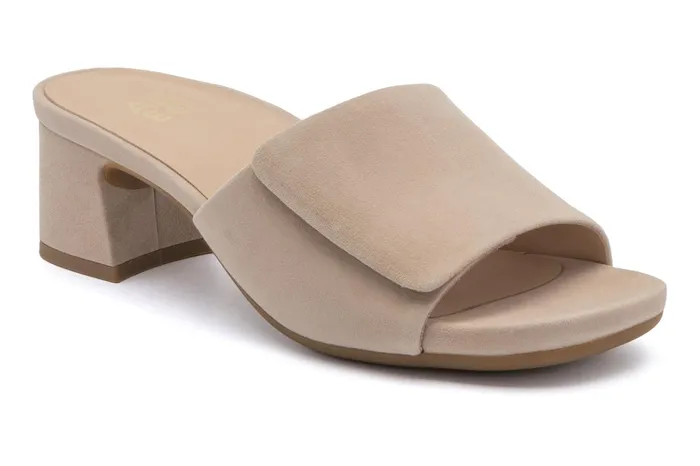 ABEO Footwear Avenue Slide Cuban Sand Suede Women Dress