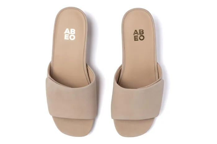ABEO Footwear Avenue Slide Cuban Sand Suede Women Dress