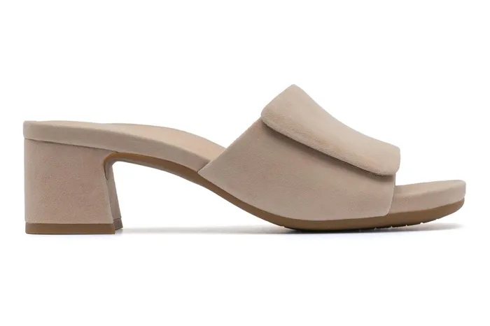 ABEO Footwear Avenue Slide Cuban Sand Suede Women Dress