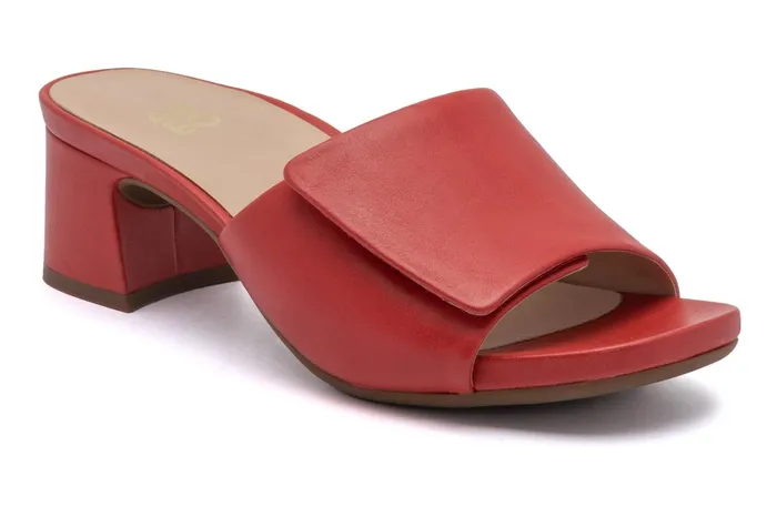 ABEO Footwear Avenue Slide Red Leather Women Dress