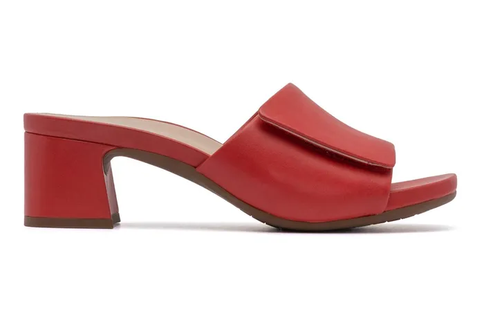 ABEO Footwear Avenue Slide Red Leather Women Dress