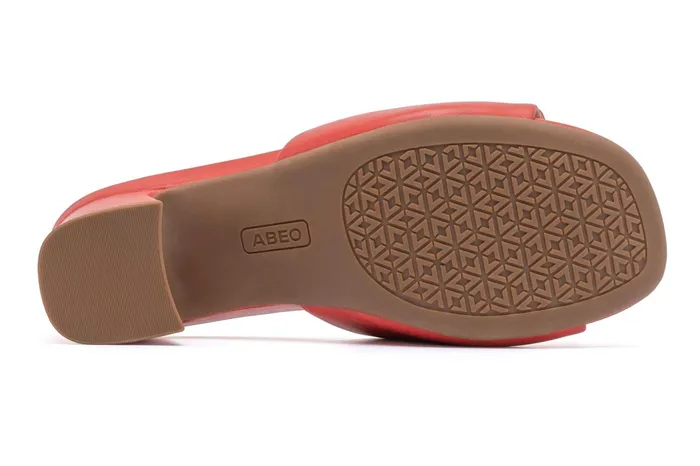 ABEO Footwear Avenue Slide Red Leather Women Dress
