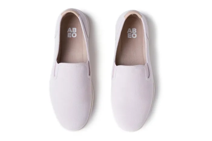 ABEO Footwear Encore Slip On Lilac Canvas Women Sneakers