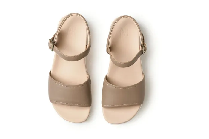 ABEO Footwear Solstice Buckle Sandal Fossil Leather Women Sandals ABEO Footwear Solstice Buckle Sandal Fossil Leather Women Sandals