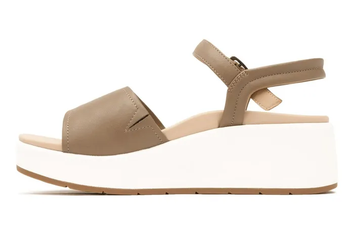 ABEO Footwear Solstice Buckle Sandal Fossil Leather Women Sandals ABEO Footwear Solstice Buckle Sandal Fossil Leather Women Sandals