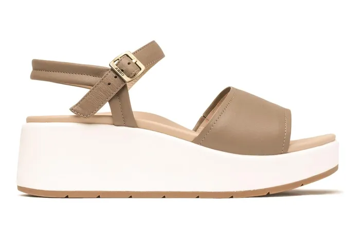 ABEO Footwear Solstice Buckle Sandal Fossil Leather Women Sandals ABEO Footwear Solstice Buckle Sandal Fossil Leather Women Sandals
