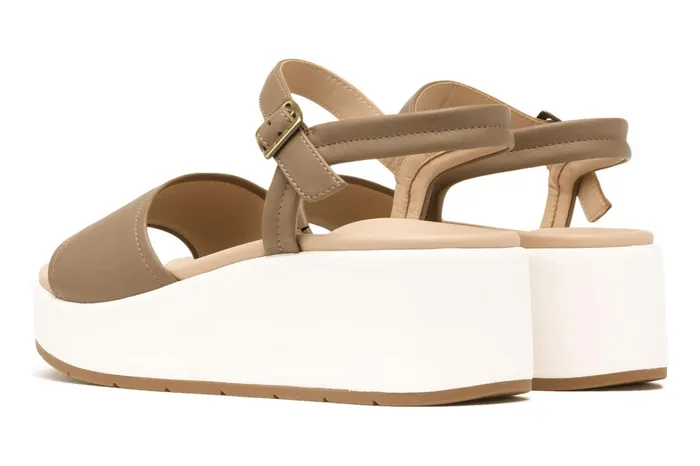 ABEO Footwear Solstice Buckle Sandal Fossil Leather Women Sandals ABEO Footwear Solstice Buckle Sandal Fossil Leather Women Sandals