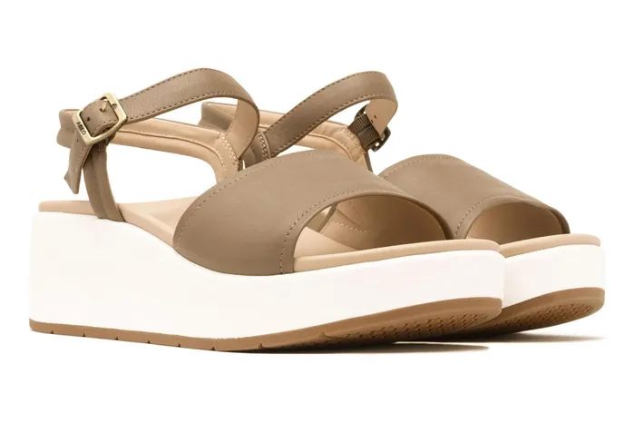 ABEO Footwear Solstice Buckle Sandal Fossil Leather Women Sandals ABEO Footwear Solstice Buckle Sandal Fossil Leather Women Sandals