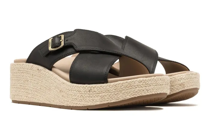 ABEO Footwear Solstice Cross Slide Black Women Sandals