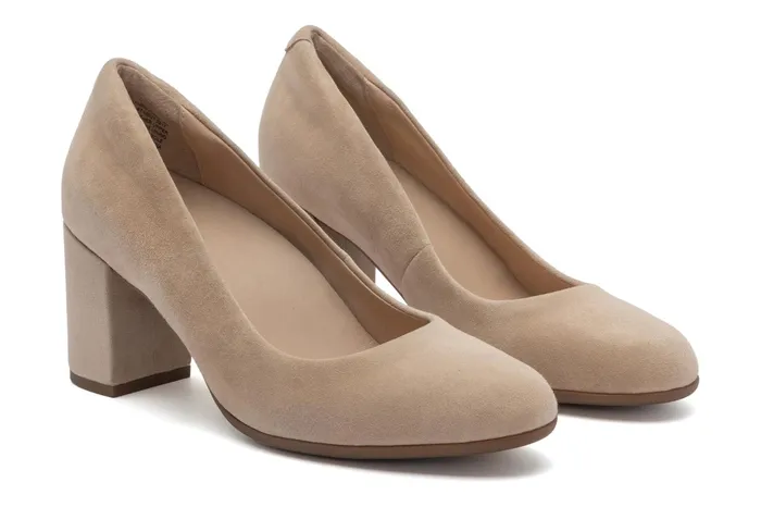 ABEO Footwear Tempo Pump Cuban Sand Suede Women Dress