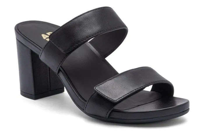 ABEO Footwear Tempo Slide Black Leather Women Dress