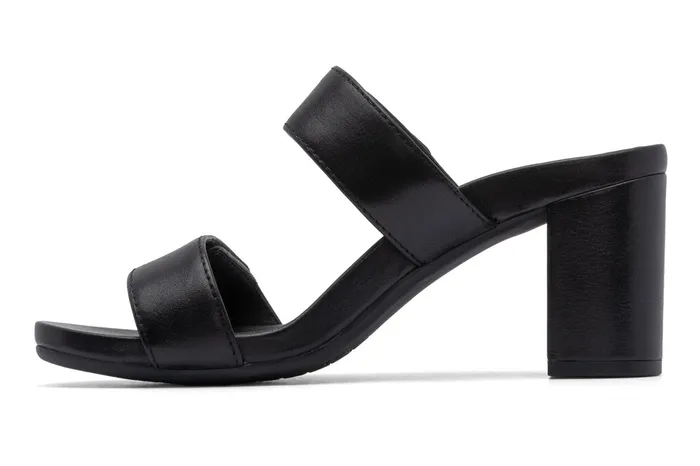 ABEO Footwear Tempo Slide Black Leather Women Dress