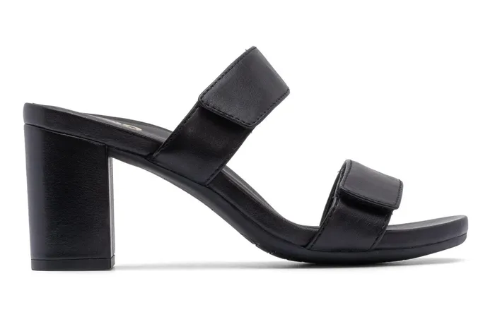 ABEO Footwear Tempo Slide Black Leather Women Dress