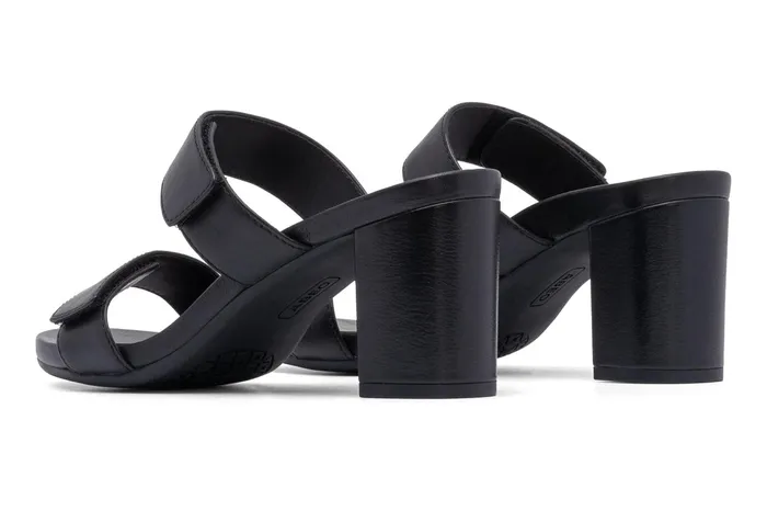 ABEO Footwear Tempo Slide Black Leather Women Dress