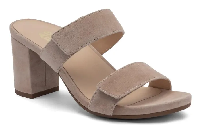 ABEO Footwear Tempo Slide Cuban Sand Suede Women Dress