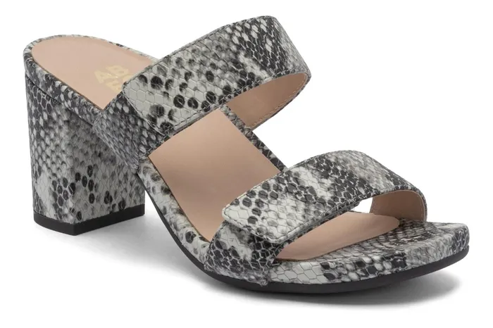 ABEO Footwear Tempo Slide Snake Print Leather Women Dress