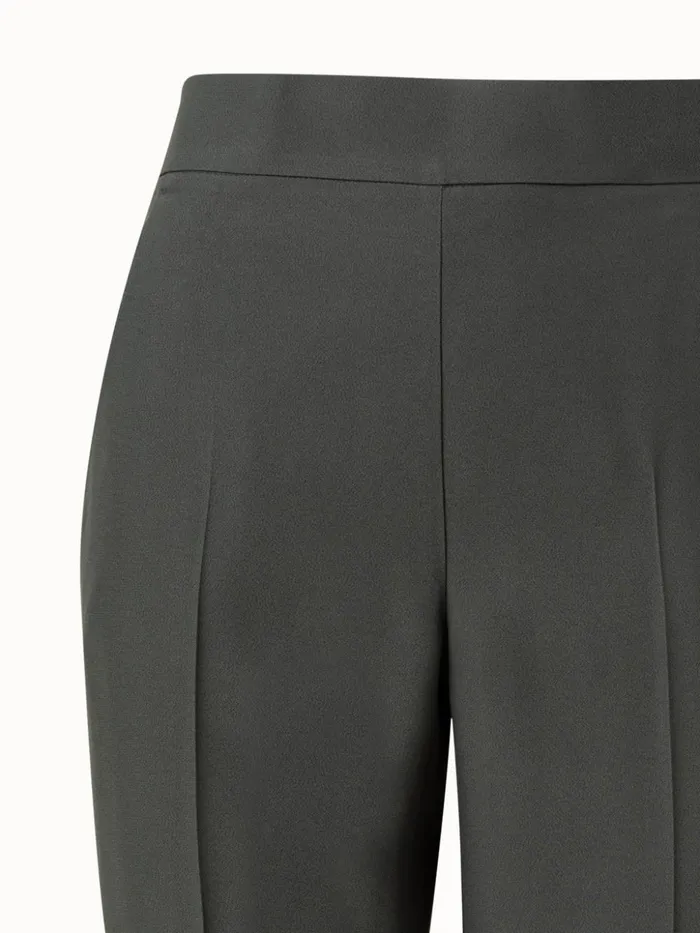 Acetate Viscose Crpe Tapered Pants Moss Women Akris Pants