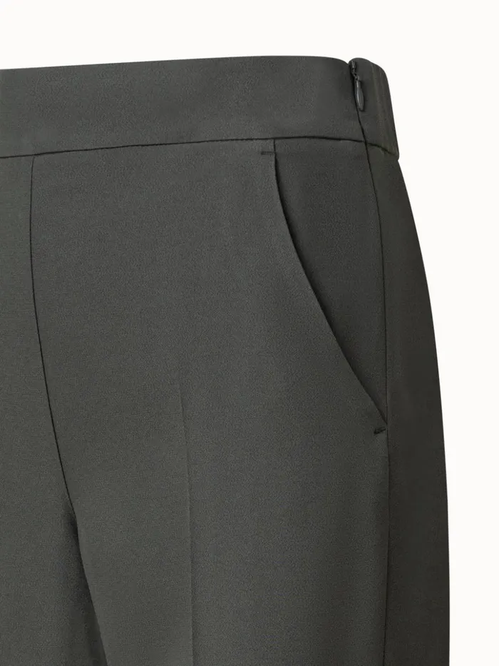 Acetate Viscose Crpe Tapered Pants Moss Women Akris Pants