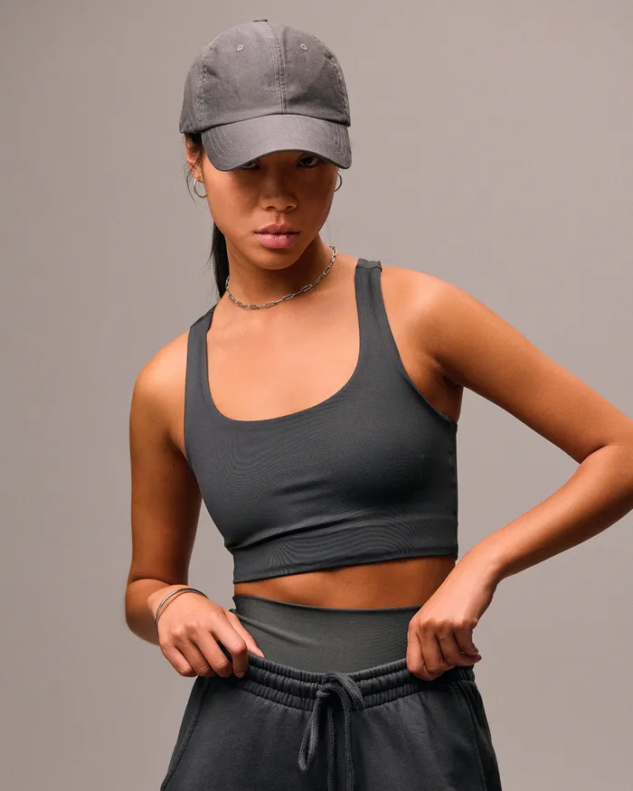 Active Cropped Bra 8211 Dusty Olive Women Sports Bras Colorfulstandard
