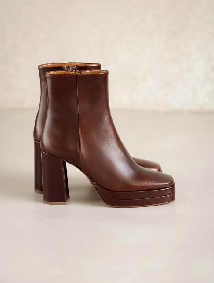 Adle Turkish Coffee Women Bobbies Ankle Boots