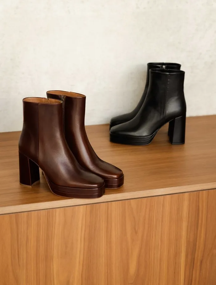 Adle Turkish Coffee Women Bobbies Ankle Boots