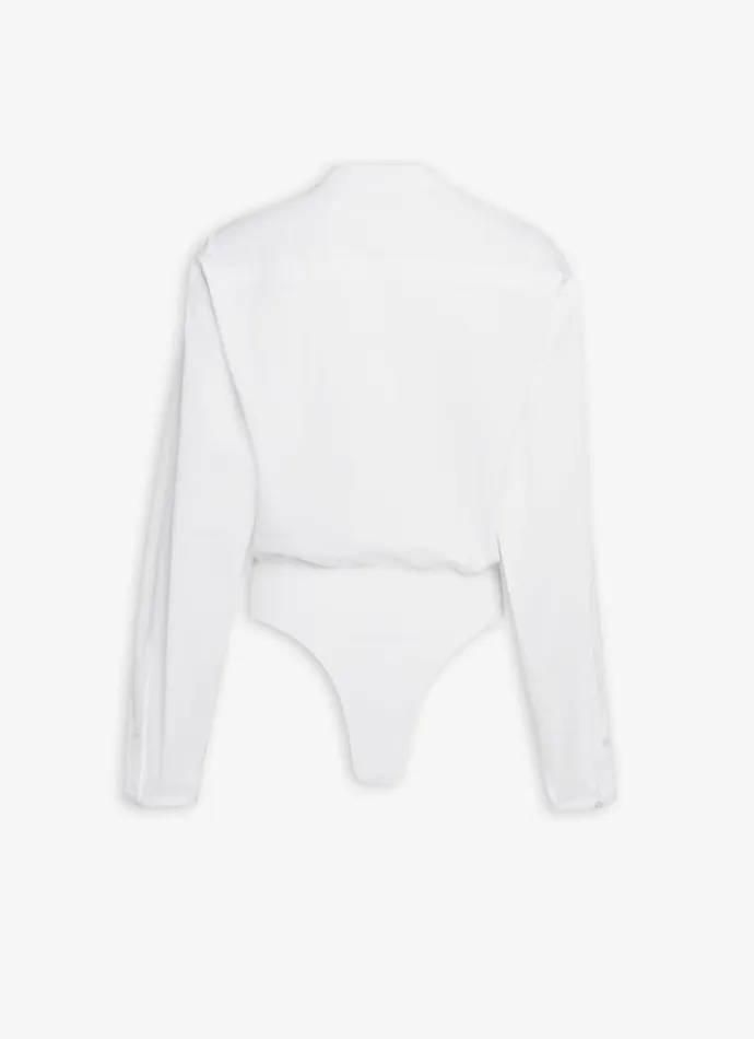 Alaa Bodysuits and Leggings BODY SHIRT IN COTTON POPLIN White 8211 Women Alaa Bodysuits and Leggings BODY SHIRT IN COTTON POPLIN White 8211 Women
