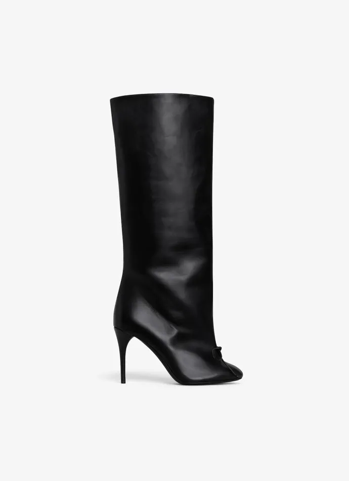 Alaa Boots and Ankle Boots DECOLLETE HIGH BOOTS IN CALFSKIN Black 8211 Women