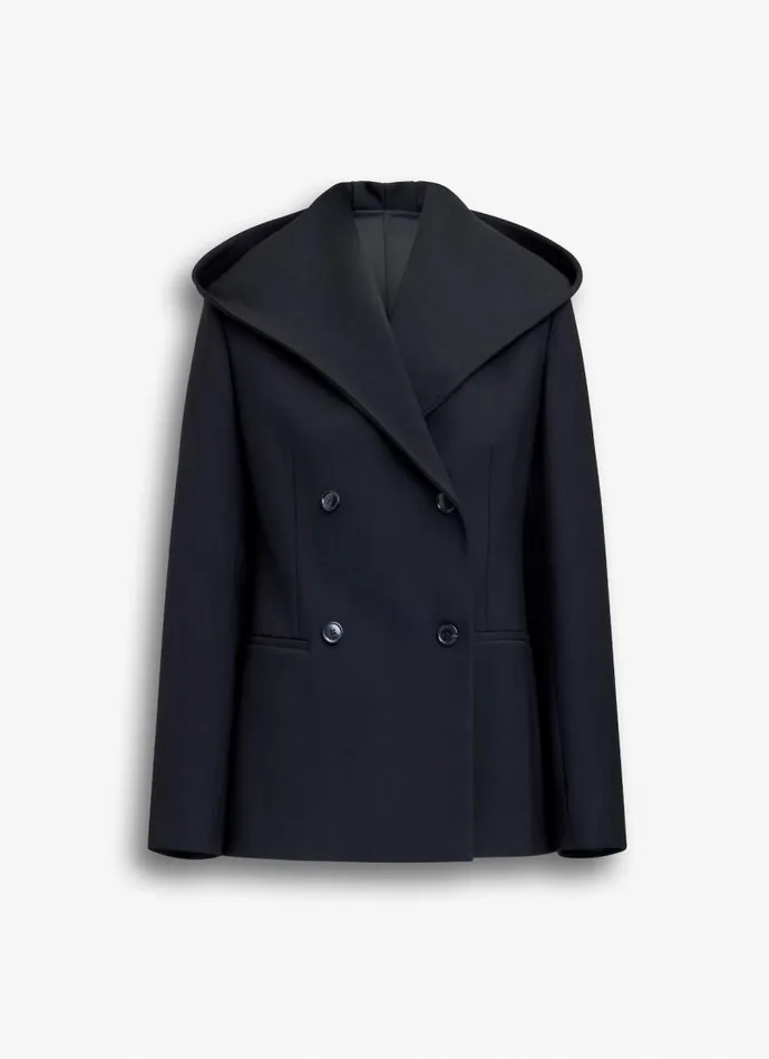 Alaa Coats and Jackets TAILORED WOOL JACKET WITH HOOD Black 8211 Women