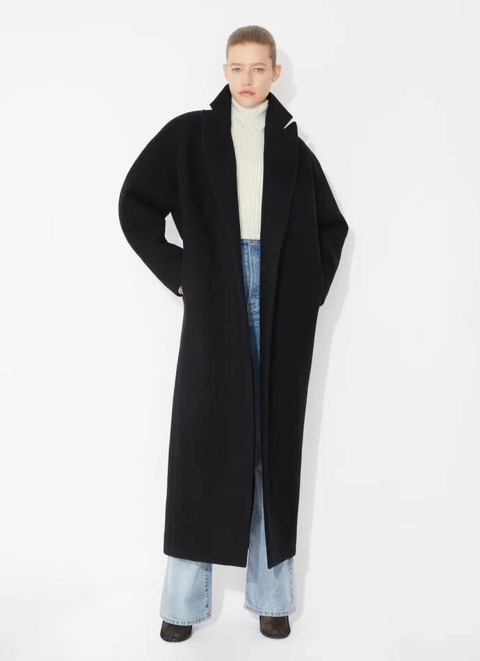 Alaa Coats and Jackets Wool Coat Black 8211 Women