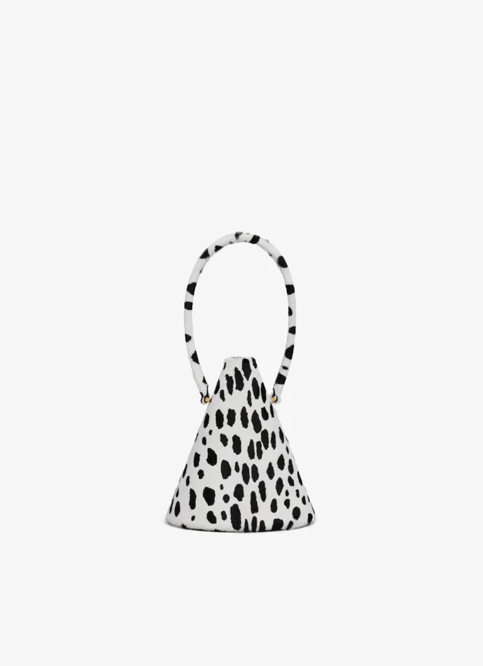 Alaa CrossBody Bags CONE MINAUDIERE IN PONY DOTS HAIRCALF Whiteblack 8211 Women