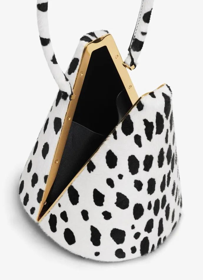 Alaa CrossBody Bags CONE MINAUDIERE IN PONY DOTS HAIRCALF Whiteblack 8211 Women Alaa CrossBody Bags CONE MINAUDIERE IN PONY DOTS HAIRCALF Whiteblack 8211 Women