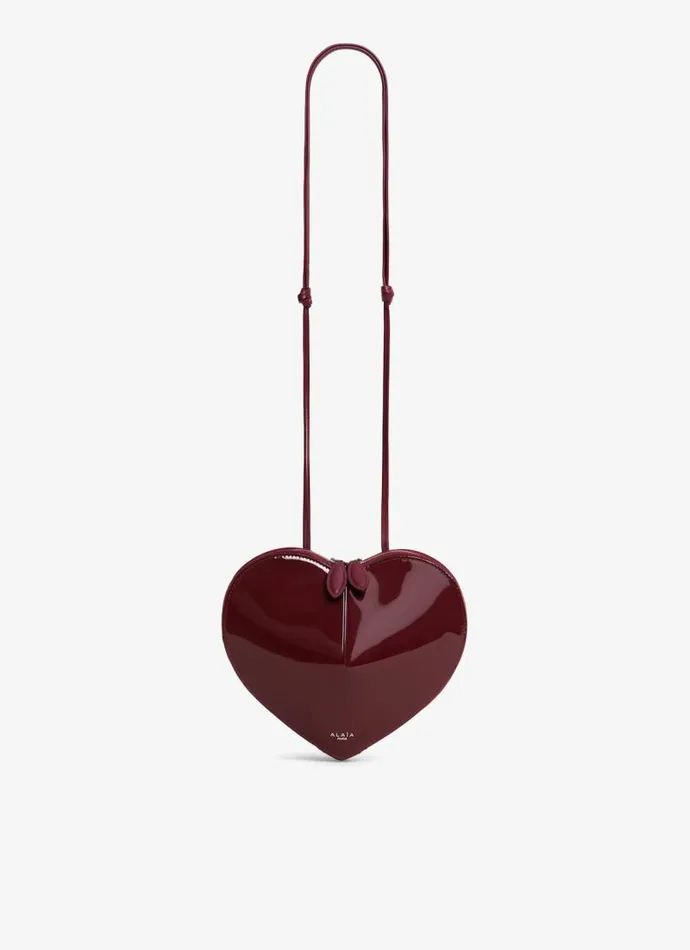Alaa CrossBody Bags LE CUR BAG IN PATENT LEATHER Garnet Red 8211 Women