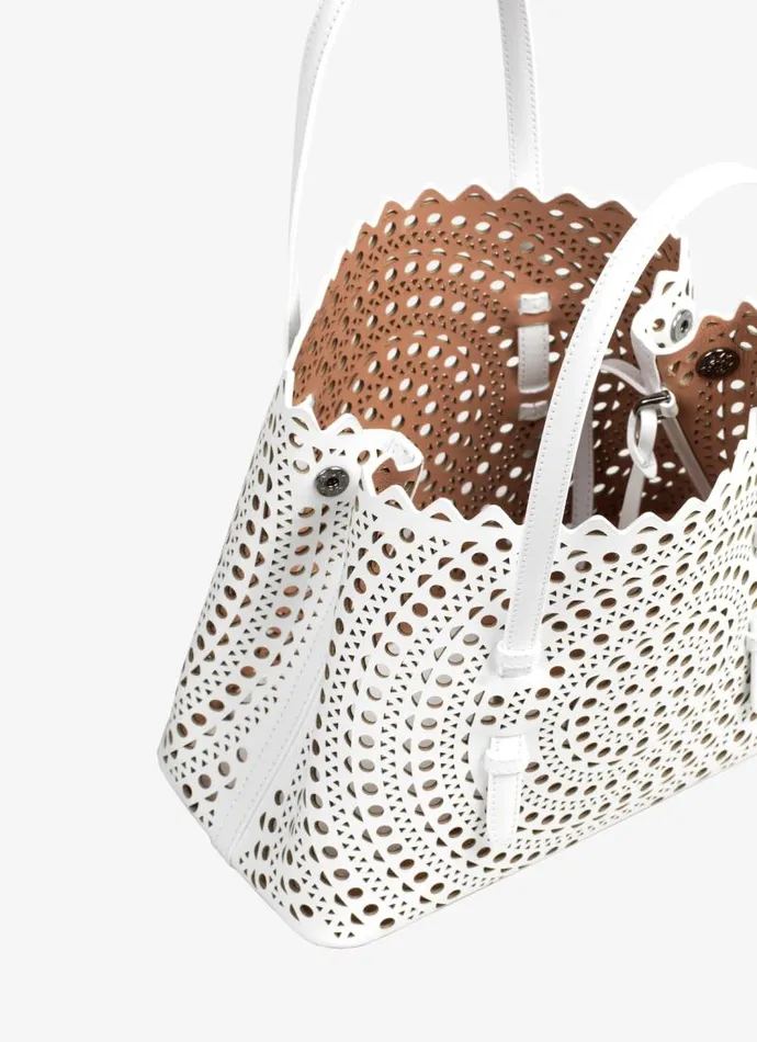 Alaa CrossBody Bags MINA 25 BAG IN VIENNE CALFSKIN Optic White 8211 Women