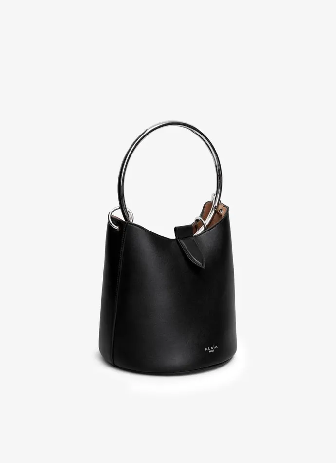 Alaa CrossBody Bags RING MEDIUM BUCKET BAG IN CALFSKIN Black 8211 Women Alaa CrossBody Bags RING MEDIUM BUCKET BAG IN CALFSKIN Black 8211 Women
