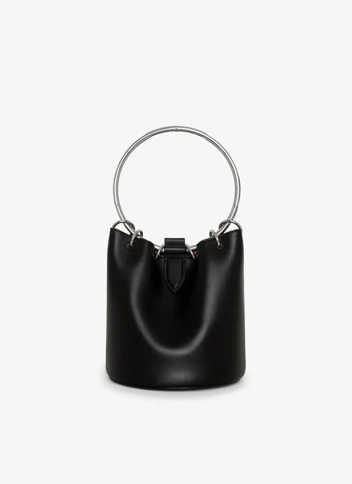 Alaa CrossBody Bags RING MEDIUM BUCKET BAG IN CALFSKIN Black 8211 Women Alaa CrossBody Bags RING MEDIUM BUCKET BAG IN CALFSKIN Black 8211 Women