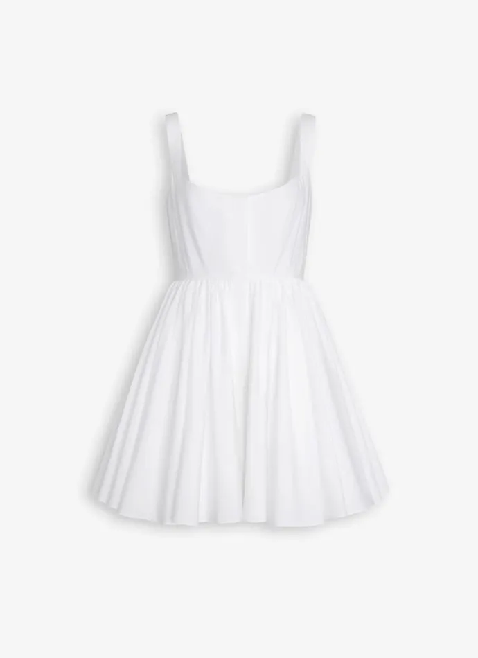 Alaa Dresses SKATER DRESS IN COTTON POPLIN White 8211 Women