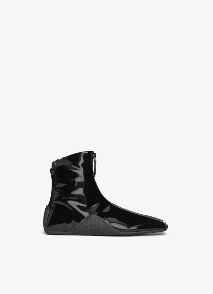 Alaa Flat Shoes LA SNEAKER IN STRETCH PATENT FABRIC Black 8211 Women