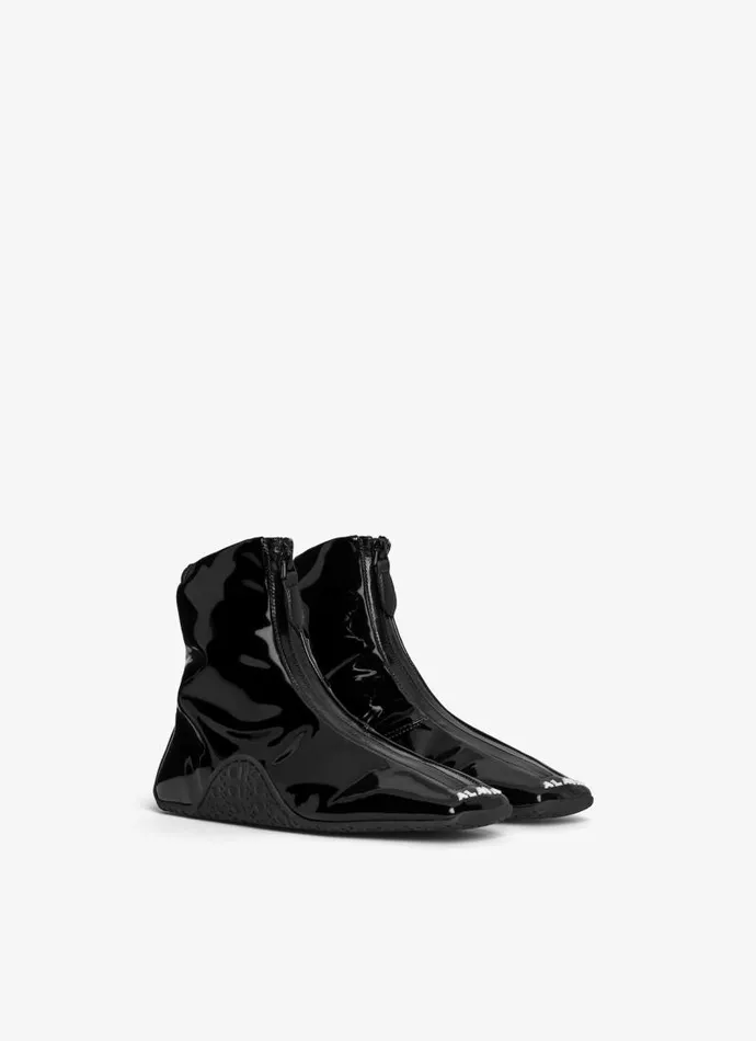 Alaa Flat Shoes LA SNEAKER IN STRETCH PATENT FABRIC Black 8211 Women Alaa Flat Shoes LA SNEAKER IN STRETCH PATENT FABRIC Black 8211 Women