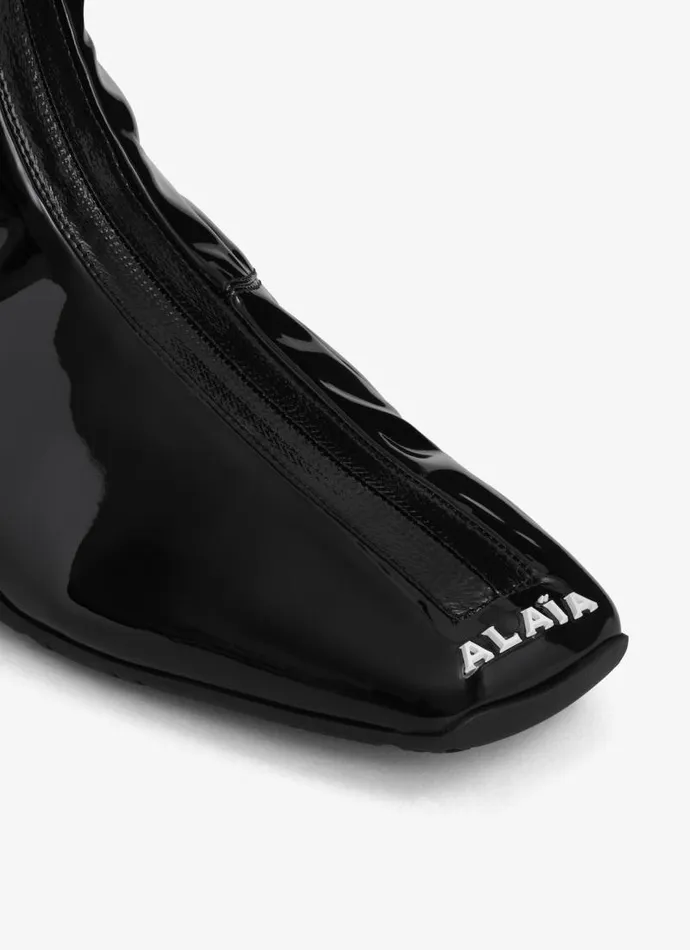 Alaa Flat Shoes LA SNEAKER IN STRETCH PATENT FABRIC Black 8211 Women Alaa Flat Shoes LA SNEAKER IN STRETCH PATENT FABRIC Black 8211 Women
