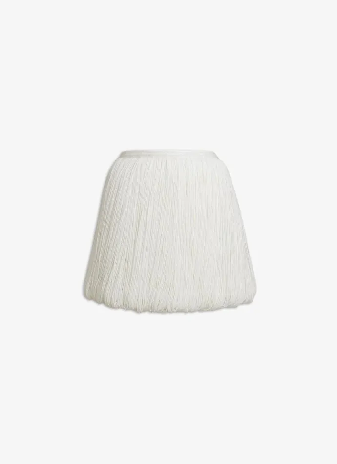 Alaa Knitwear MINI SKIRT WITH KNITTED FRINGES Offwhite 8211 Women
