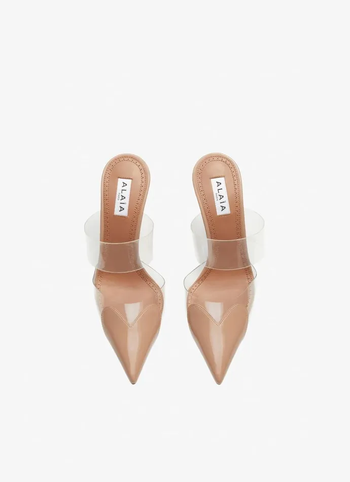 Alaa Le Cur LE COEUR MULES IN PATENT CALFSKIN Beige 8211 Women Alaa Le Cur LE COEUR MULES IN PATENT CALFSKIN Beige 8211 Women