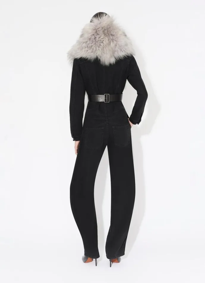 Alaa Pants and Shorts DENIM JUMPSUIT Black 8211 Women Alaa Pants and Shorts DENIM JUMPSUIT Black 8211 Women