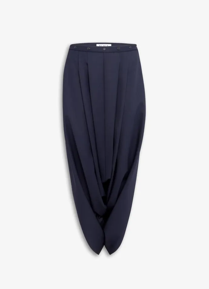 Alaa Pants and Shorts DRAPED TROUSERS Denim Blue 8211 Women