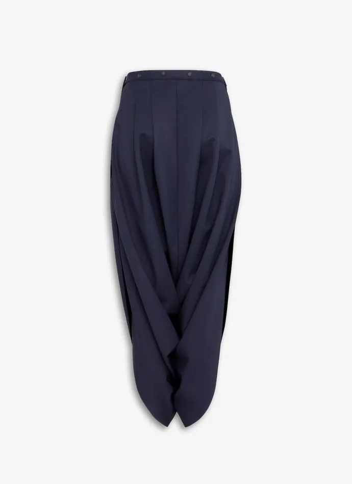 Alaa Pants and Shorts DRAPED TROUSERS Denim Blue 8211 Women Alaa Pants and Shorts DRAPED TROUSERS Denim Blue 8211 Women