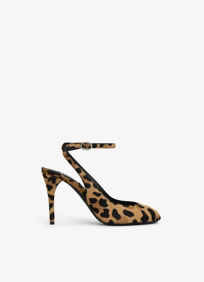 Alaa Sandals DECOLLETE SLINGBACKS IN LEOPARD HAIRCALF Brown 8211 Women