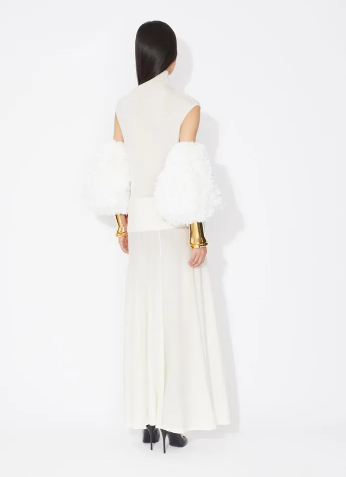 Alaa Skirts FLUID KNITTED SKIRT Natural White 8211 Women