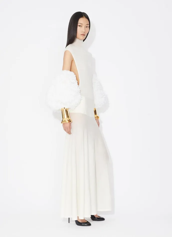 Alaa Skirts FLUID KNITTED SKIRT Natural White 8211 Women
